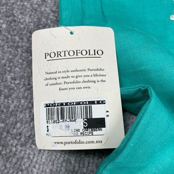 VTG Portfolio Women’s Small Caribbean Blue Linen Sleeveless Blouse Top NWT - Picture 4 of 5